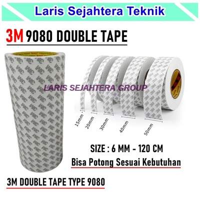 Jual 3M 9080HL Double Tape Coated Ukuran 12mm x 50 Mtr