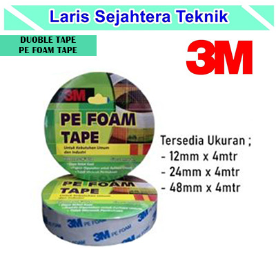 Jual Double Tape 3M 1600TG Pe Foam 24 mm x 4 Mtr Harga Murah