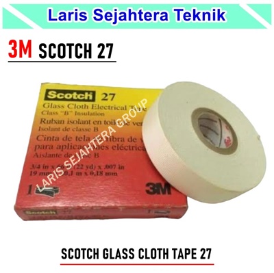 Jual Isolasi Listrik Kain Kaca 3M SCOTCH 27 Harga Murah