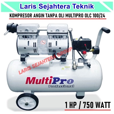 Jual Kompresor Oil less 3/4 HP MultiPro OLC 100/24 Harga Murah