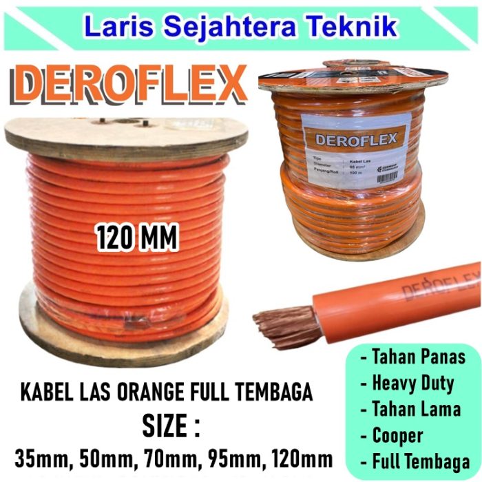 Jual Kabel Las Orange DEROFLEX 120 mm 100 Meter