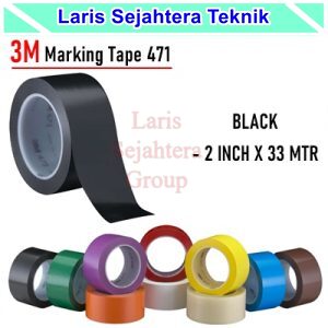 Jual floor Marking Vinyl Tap 3M 471 Lakban Lantai Hitam