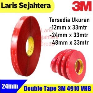 Jual 3M VHB Duoble Tape Clear 4910 Ukuran 1 Inch x 33 Mtr