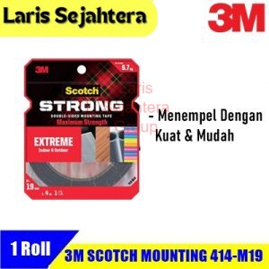 Jual Double Tape 3M 414-M19 Ukuran 12mm x 4 Meter