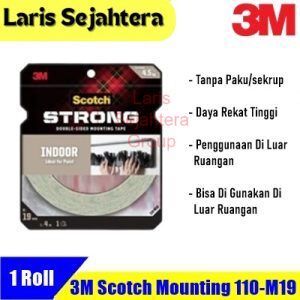 Jual Double Tape 3M Scotch 110-M19 Ukuran 19 mm x 4 Meter