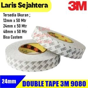 Jual 3M 9080HL Double Tape Coated Ukuran 1inci x 50Mtr