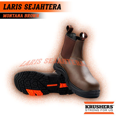 Jual Sepatu Safety Krusher MONTANA Brown Harga Murah