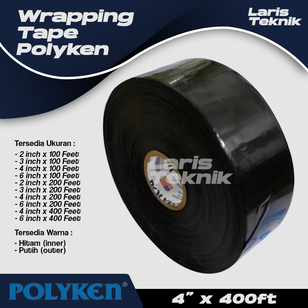 Jual Wrapping Tape Polyken 4 Inch x 400 Feet - Pelindung Pipa Anti Korosi Terbaik
