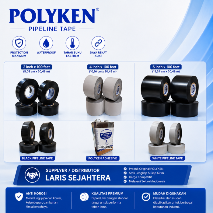 Wrapping Tape Polyken Original untuk Pipa | Tahan Korosi & Anti Karat