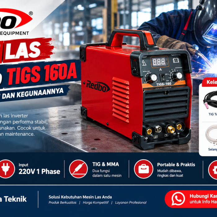 Mesin Las Redbo TIG 160A: Spesifikasi, Fungsi & Kegunaan
